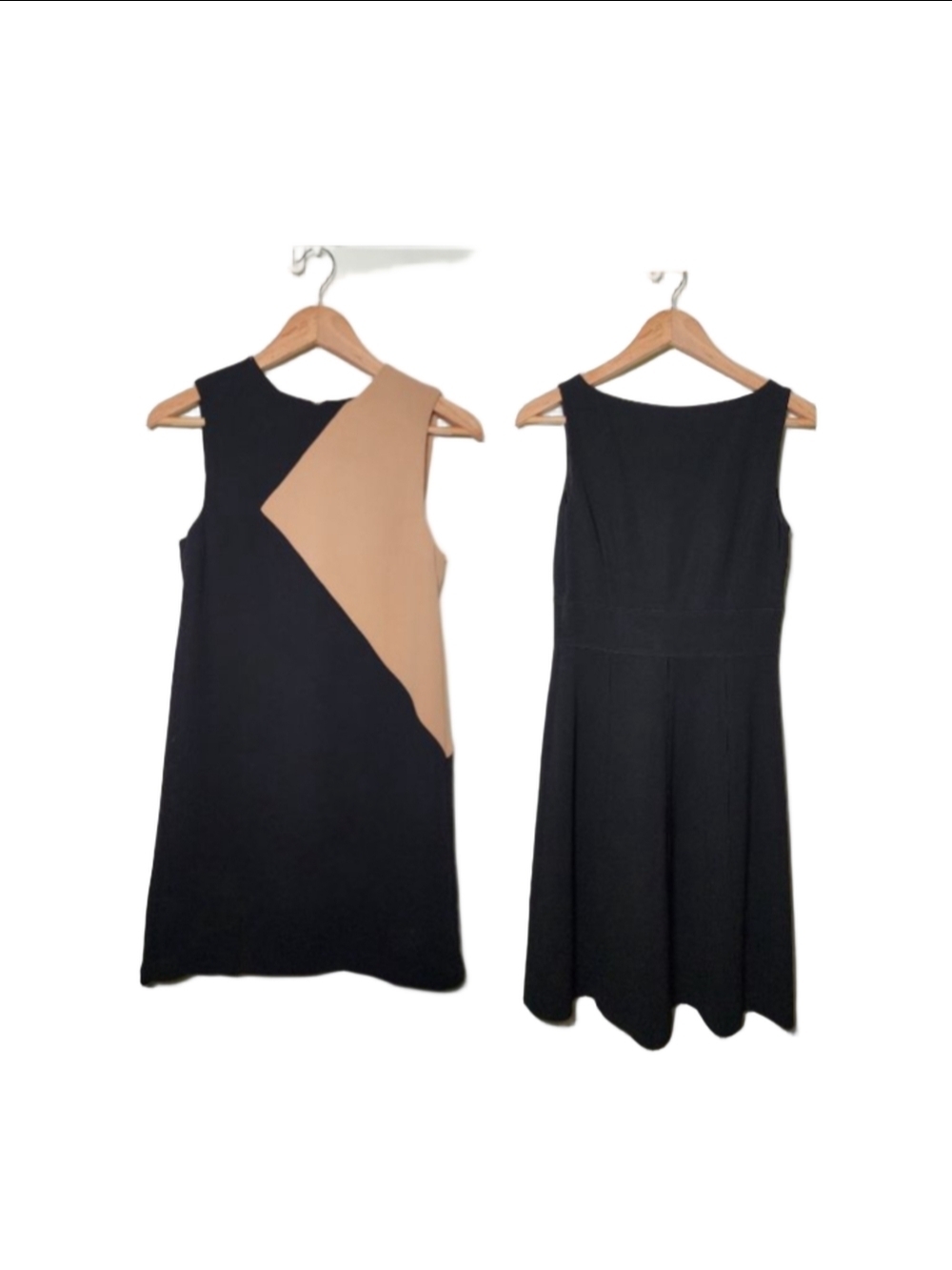Bundel Of 2 Women's  Black & Beige Color Block Mini Dress  Size XS  Size 2